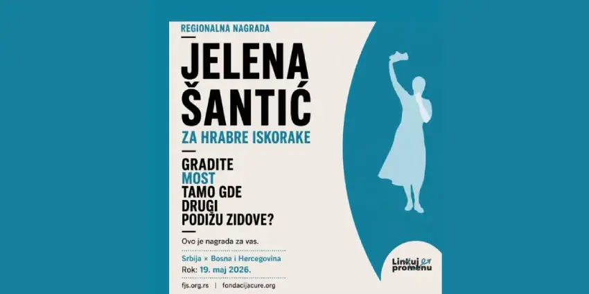 Hrabrost koja spaja: Regionalna nagrada „Jelena Šantić“ traži tvoje iskorake za mir i pomirenje